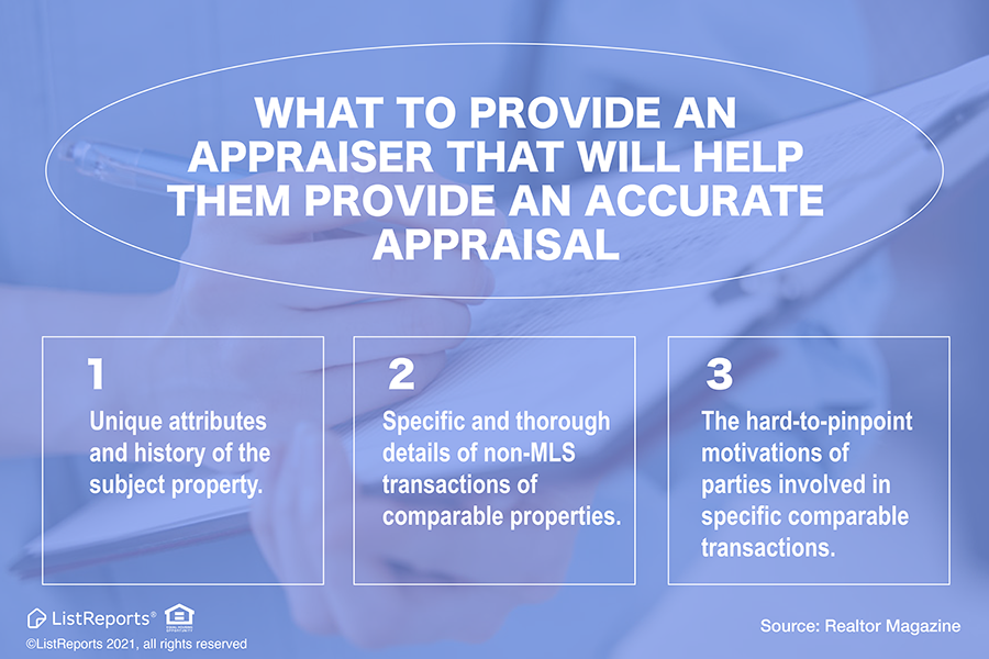 What To Provide An Appraiser