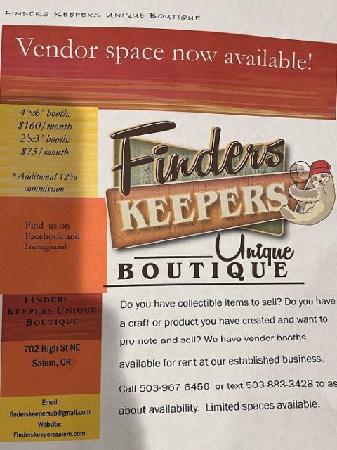 ATTENTION Local vendors! We are looking for local