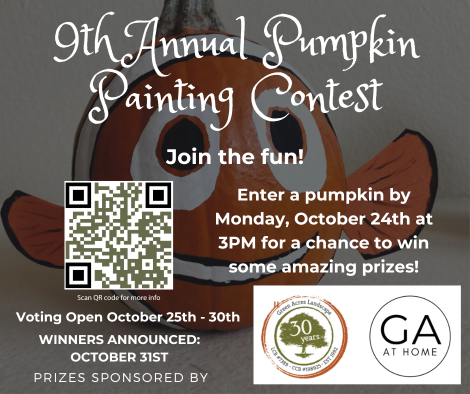 Enter a Pumpkin in the 9th Annual Pumpkin Painting Contest