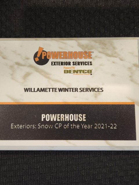 Powerhouse/Dentco awarded Willamette Winter Services with Snow Contract