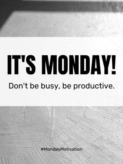 Mondays can be difficult, but it's all about