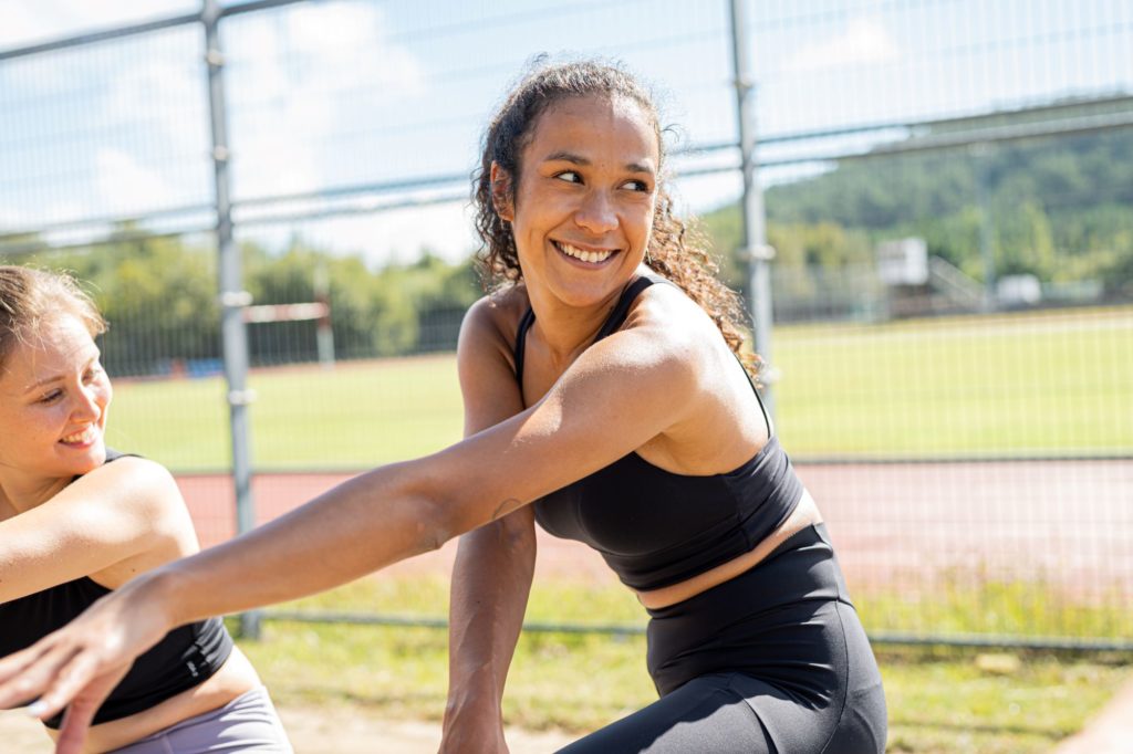 Alert Athlete Stretching