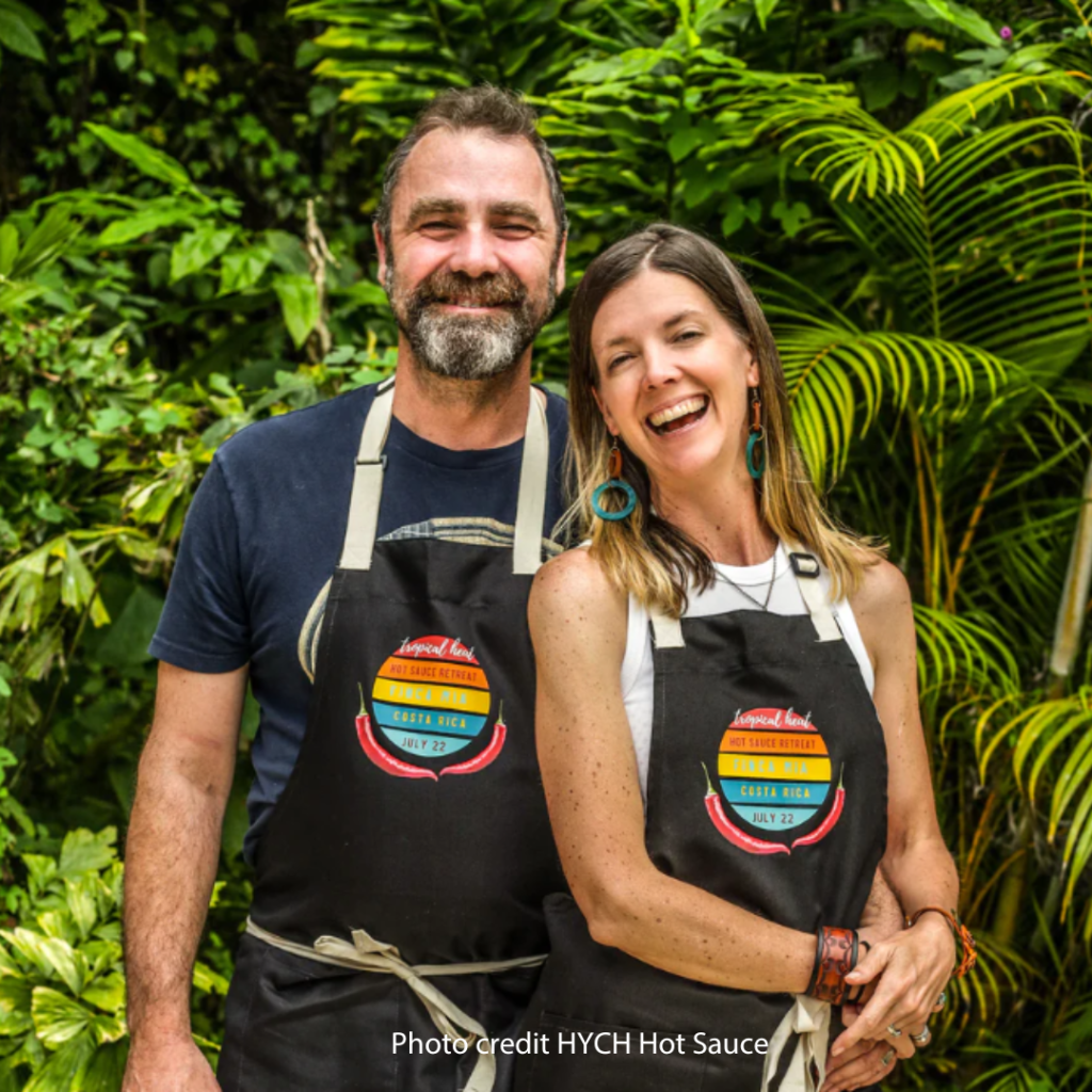 Matt and Catharine, founders of HYCH Hot Sauce