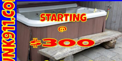 Junk911 Hot Tub Removal Call Today! or Book Online&