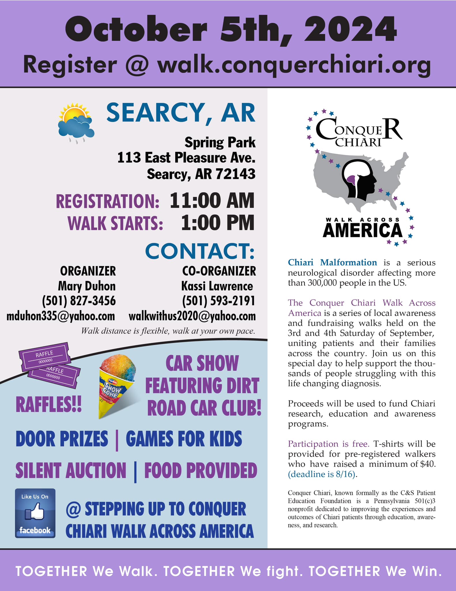 Conquer Chiari Walk to Raise Awareness in Searcy