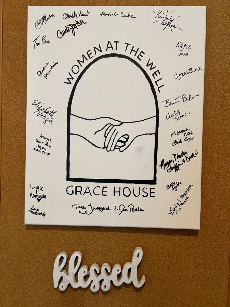 Sign at Women at the Well Grace House