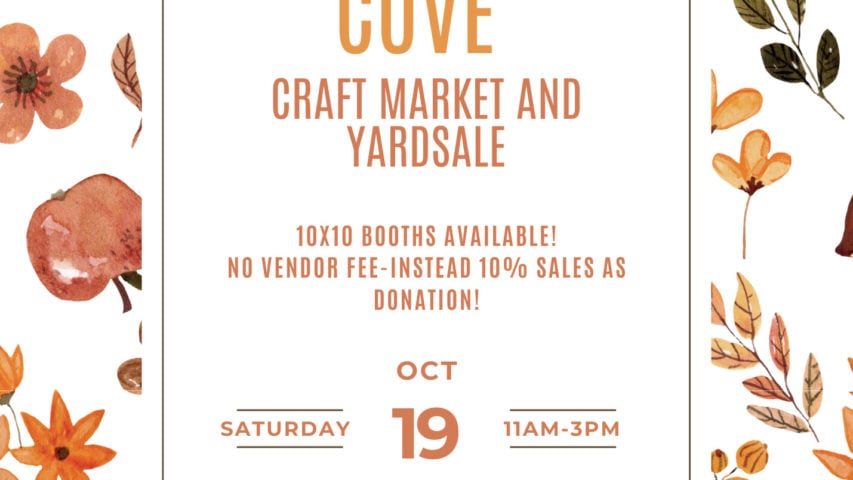 Treasure Cove Craft Market and Yardsale Coming to Searcy: Vendor Spots Still Available!