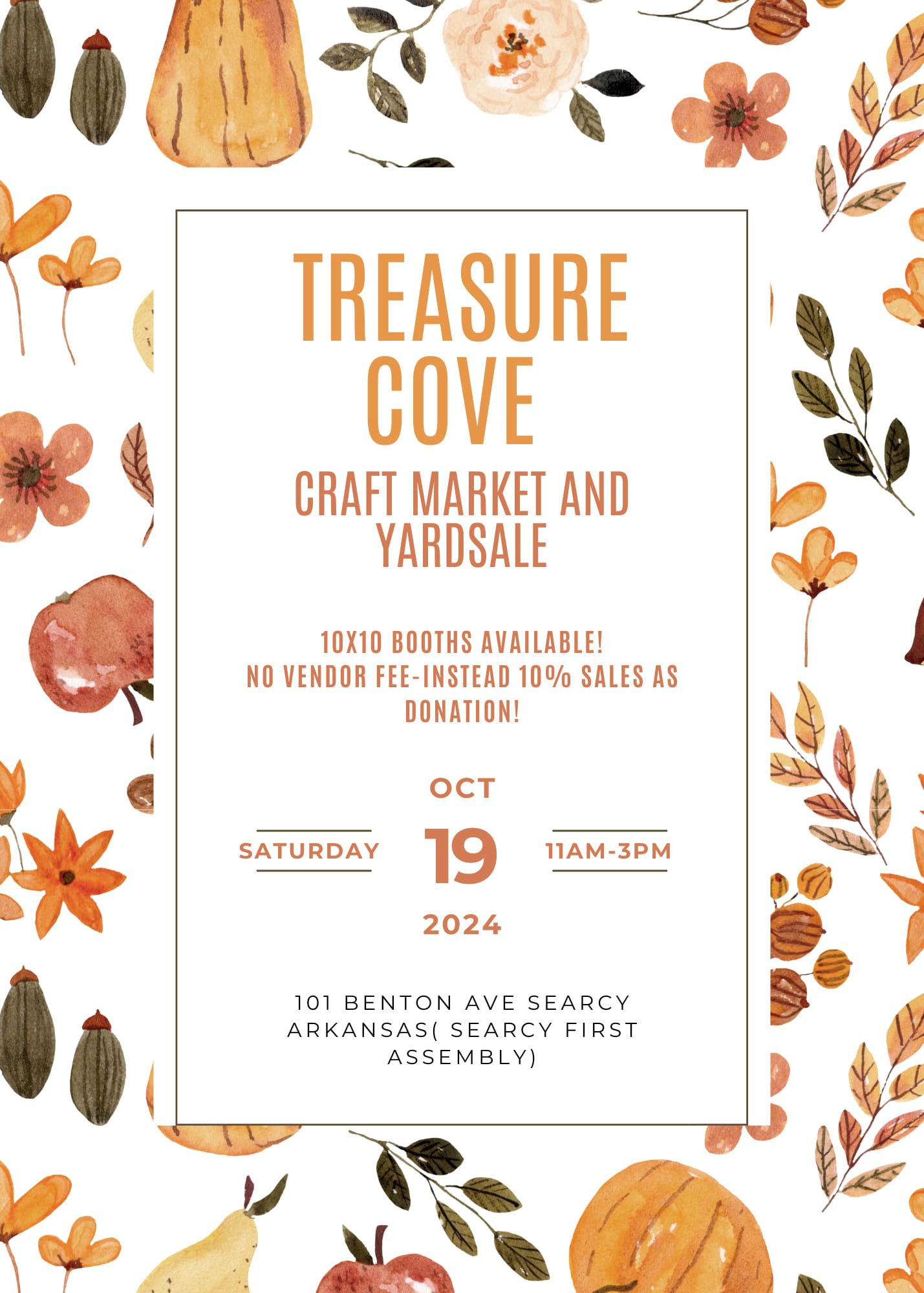 Treasure Cove Craft Market and Yardsale Coming to Searcy: Vendor Spots Still Available!