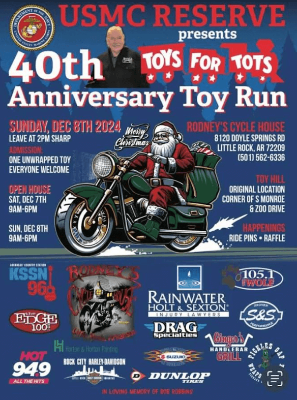 Ride for a Cause: Join the 40th Annual Toys for Tots Drive in Cabot