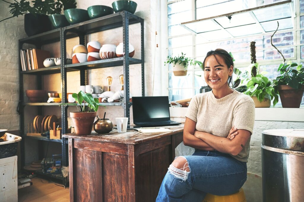 Small business owner marketing
