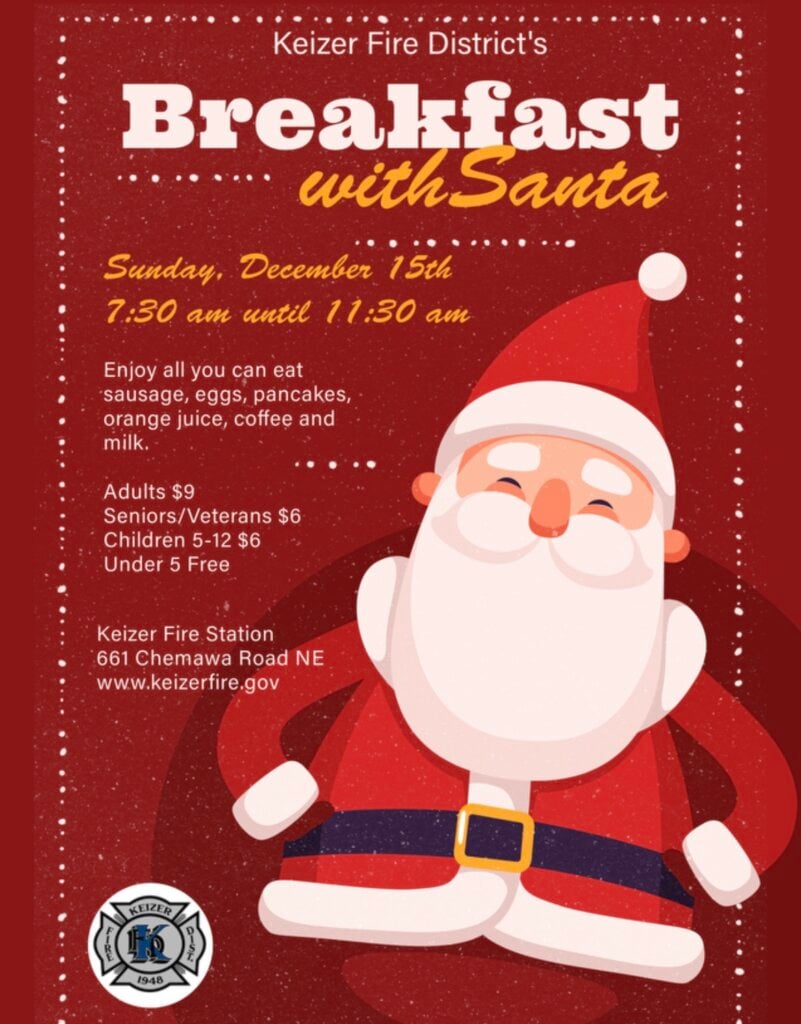 Breakfast with Santa Keizer Fire