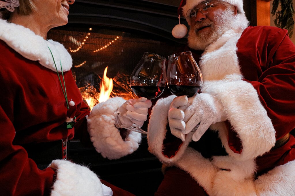 Santa & Mrs. Claus at Willamette Valley Vineyards 