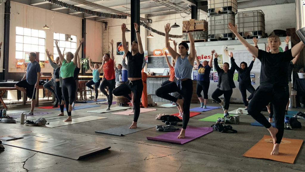 Yoga + Beer at Deluxe Brewing Albany OR