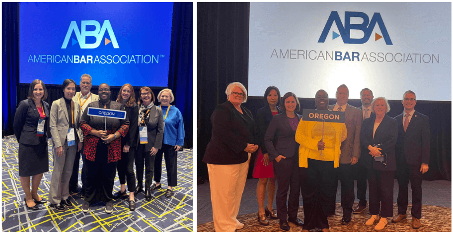 Stephanie M. Palmblad with Oregon Delegation in Louisville (February 2024) and Chicago (July 2024)