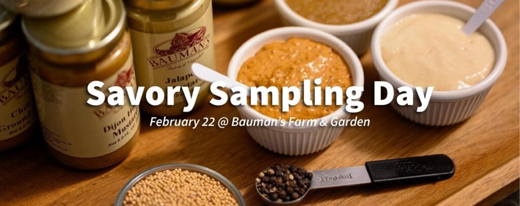 savory sampling day at bauman's