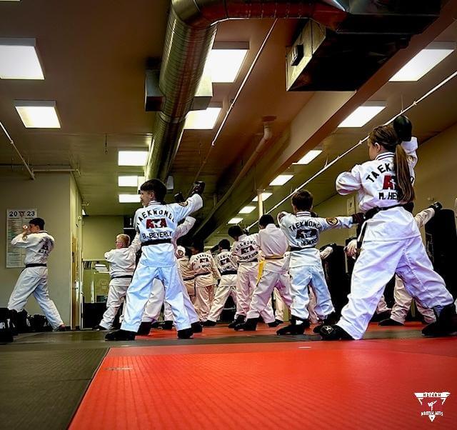 Class of students at Empower ATA Martial Arts in Keizer OR