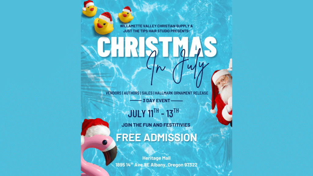 Christmas in July at Heritage Mall Albany OR