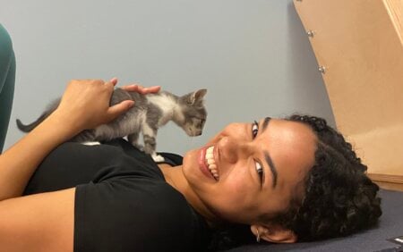 Kitten Yoga at Seabright yoga was so much fun.