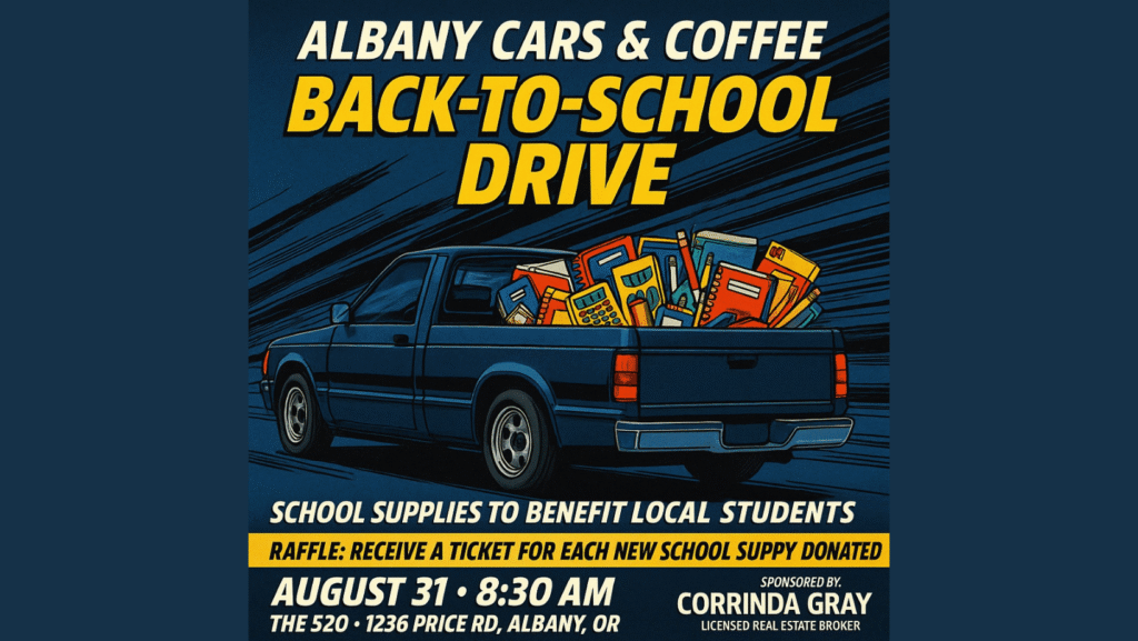 Albany Cars & Coffee – Back-to-School Supply Drive Albany OR
