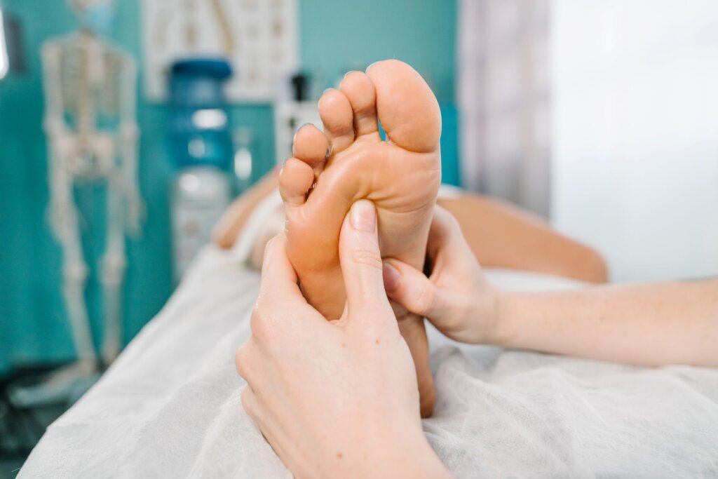 High arched feet