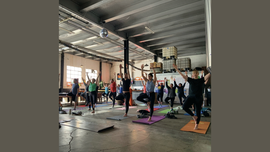 Yoga + Beer at Deluxe Brewing