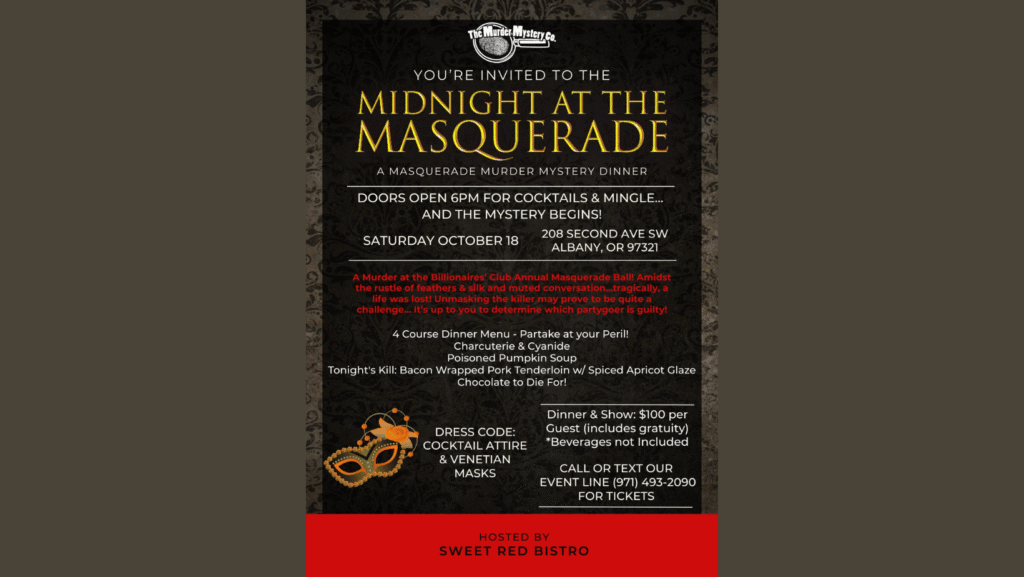 Midnight at the Masquerade: Murder Mystery Dinner