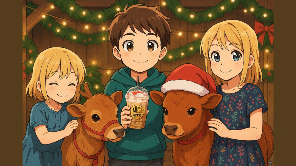 Baby Cow Cuddles & Christmas Cheer