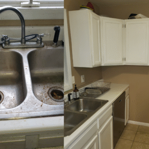 Kitchen with cleaning service