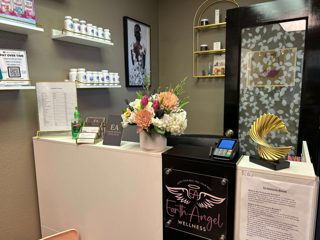 Front desk at Earth Angel Wellness