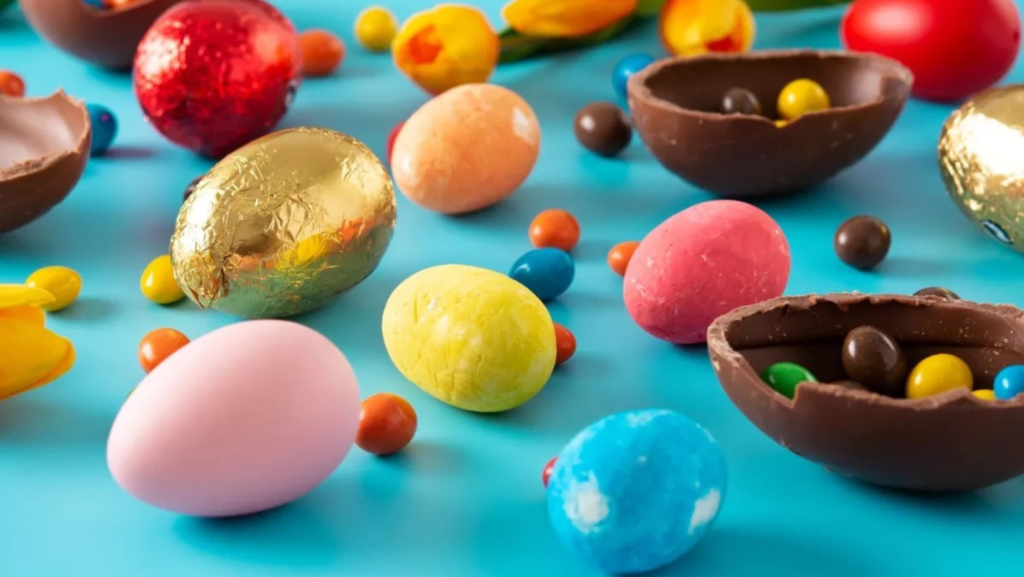 Easter Candy Handout at the Carrot-sel!