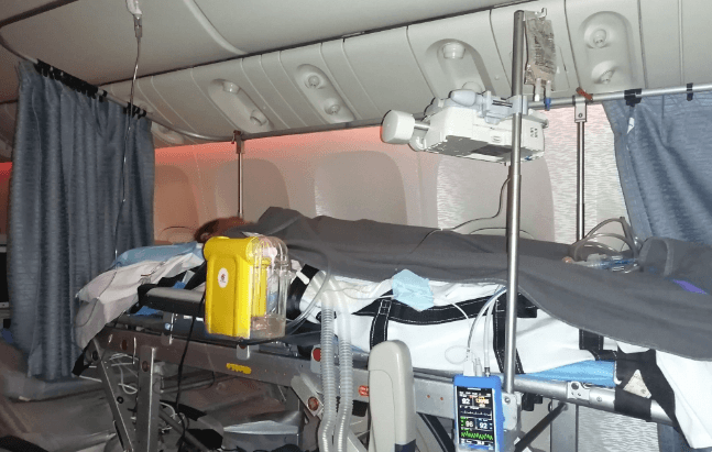 commercial airline stretcher service alberta canada