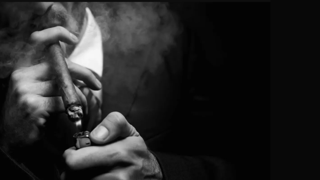 Man smoking Cigar