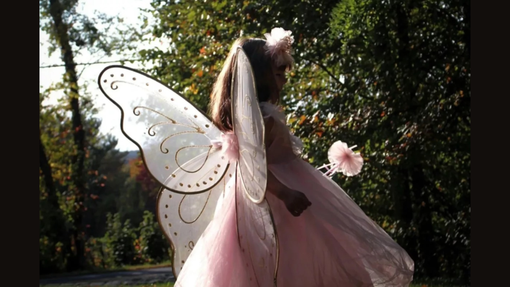 Little girl dressed as a fairy