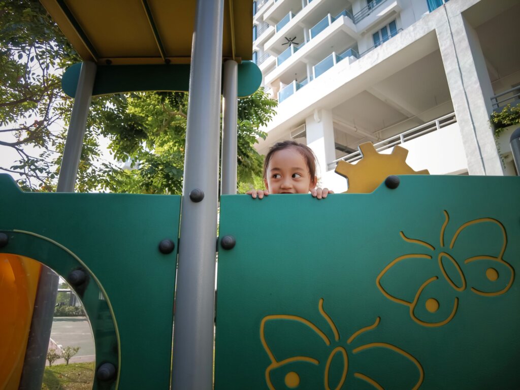 child on playground