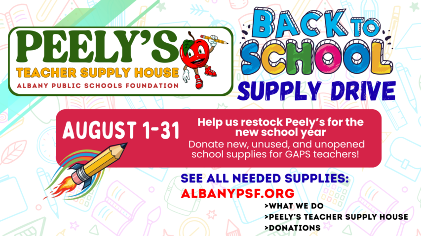 Helping Teachers & Students Succeed: Peely’s Back-to-School Supply Drive Underway in Albany