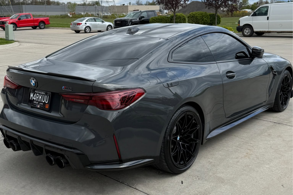 BMW M4 showcasing a protected surface with ceramic coating.