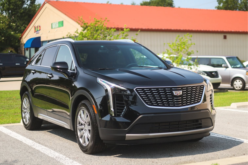 Black Cadillac SUV protected with paint protection film.