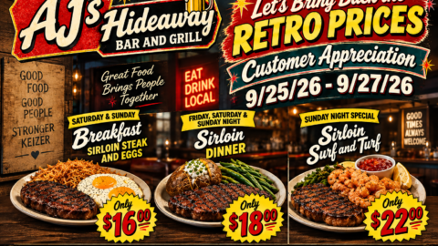AJ’s Hideaway Bar and Grill Brings Back Retro Prices in Keizer