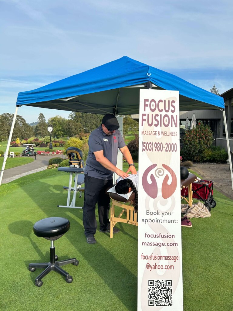 Lowell Welch, owner of Focus Fusion Massage doing therapeutic massage in salem oregon