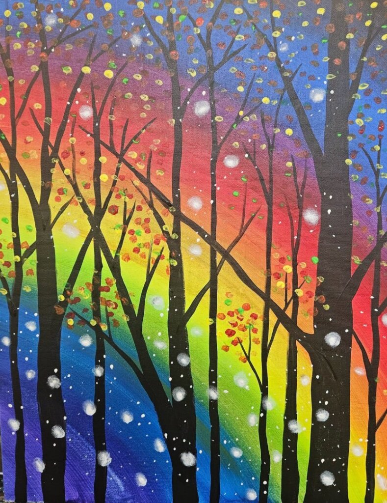 Art/Paint Party: “Autumn Rainbow”