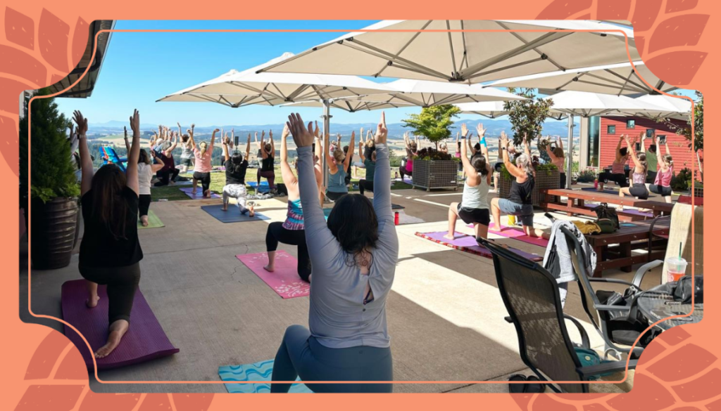 Yoga + Wine at Bryn Mawr Vineyards