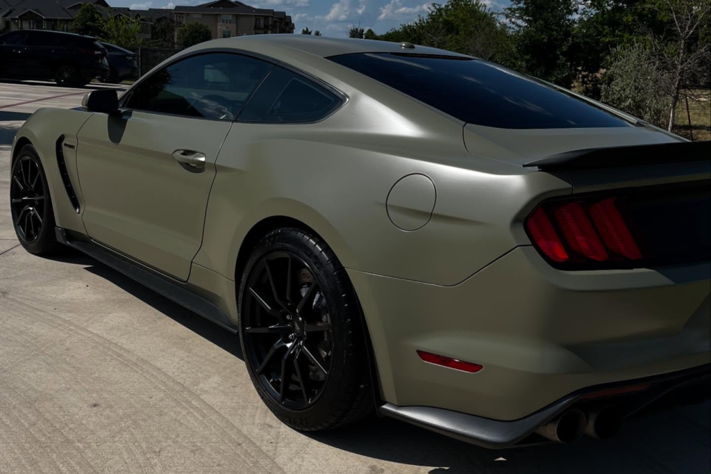 Mustang with polished paint after correction